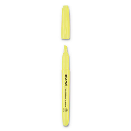 Image of Pocket Highlighter Value Pack, Fluorescent Yellow Ink, Chisel Tip, Yellow Barrel, 36/Pack