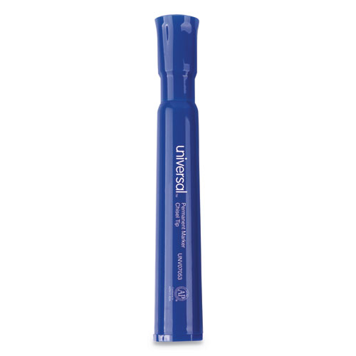 Permanent Markers, Chisel Tip, Blue Sandhills Office Supply
