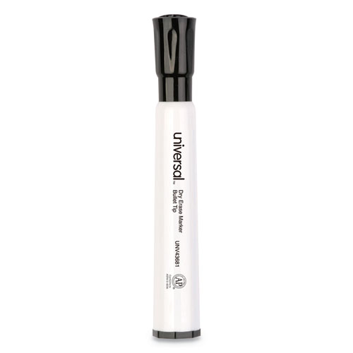 Image of Dry Erase Marker, Medium Bullet Tip, Black, Dozen
