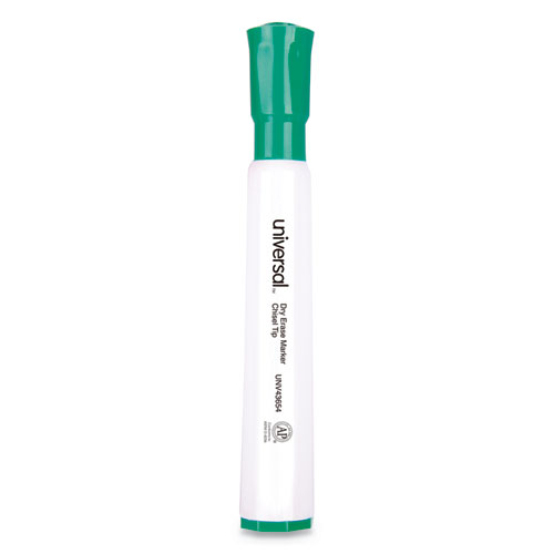 Image of Dry Erase Marker, Broad Chisel Tip, Green, Dozen