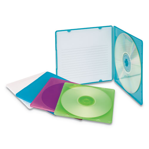 Image of Slim CD Case, Assorted Colors, 10/Pack