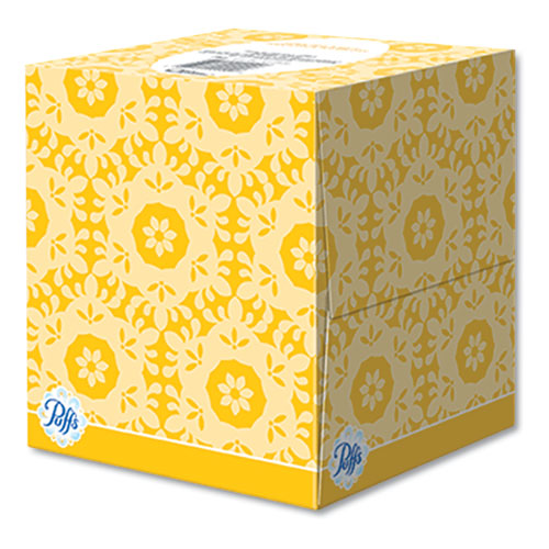 Image of Puffs® Facial Tissue, 2-Ply, White, 64 Sheets/Box, 24 Boxes/Carton