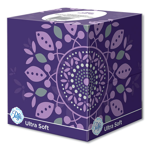 Image of Puffs® Ultra Soft Facial Tissue, 2-Ply, White, 56 Sheets/Box, 4 Boxes/Pack