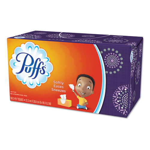 Puffs® White Facial Tissue, 2-Ply, 180 Sheets/Box