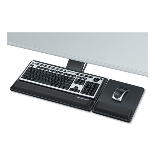 Fellowes® Designer Suites Premium Keyboard Tray, 19w x 10.63d, Black