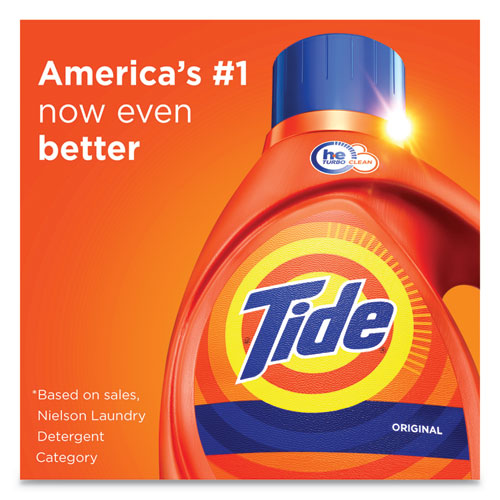 Image of Tide® He Laundry Detergent, Original Scent, Liquid, 64 Loads, 92 Oz Bottle, 4/Carton