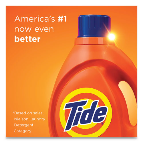 Image of Tide® Liquid Laundry Detergent, Original Scent, 64 Loads, 92 Oz Bottle, 4/Carton