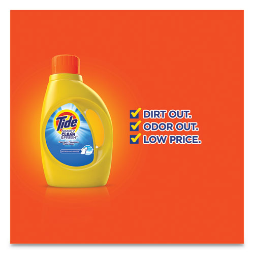 Image of Tide® Simply Clean And Fresh Laundry Detergent, Refreshing Breeze, 64 Loads, 92 Oz Bottle, 4/Carton
