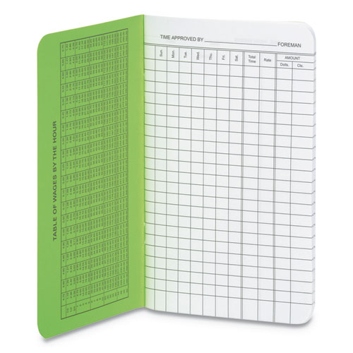 Foreman's Time Book, One-Part (No Copies), 13.5 x 4.13, 36 Forms Total