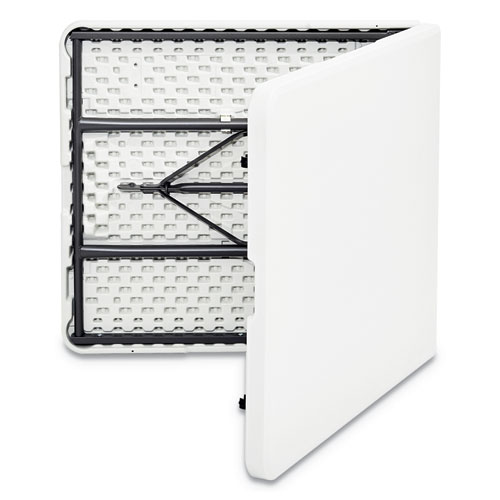 IndestrucTable Classic Bi-Folding Table, Rectangular, 60" x 30" x 29", Platinum