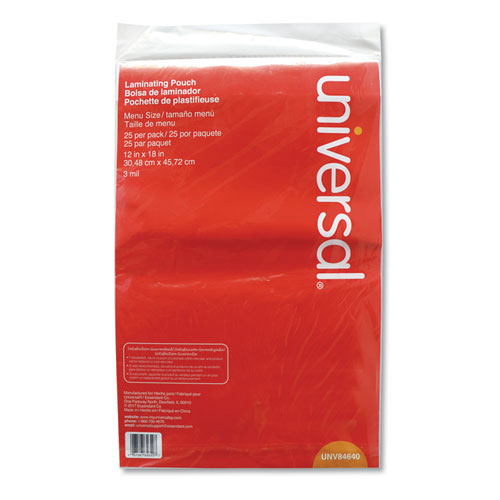 Image of Laminating Pouches, 3 mil, 18" x 12", Matte Clear, 25/Pack