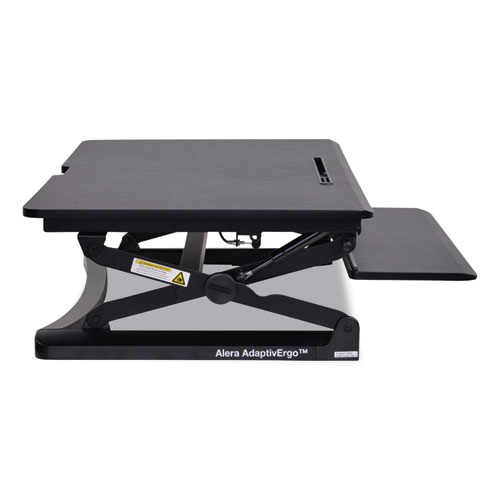 Image of AdaptivErgo Two-Tier Sit-Stand Lifting Workstation, 35.12" x 31.1" x 5.91" to 19.69", Black