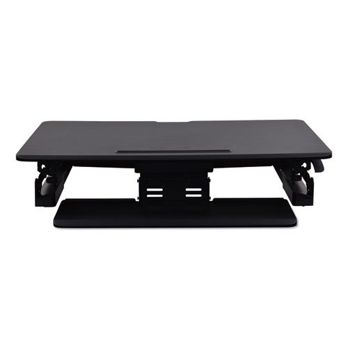 Image of AdaptivErgo Two-Tier Sit-Stand Lifting Workstation, 35.12" x 31.1" x 5.91" to 19.69", Black