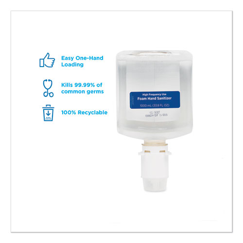 Image of Georgia Pacific® Professional Gp Enmotion High-Frequency-Use Foam Sanitizer Dispenser Refill, Fragrance-Free, 1,000 Ml, Fragrance-Free, 2/Carton