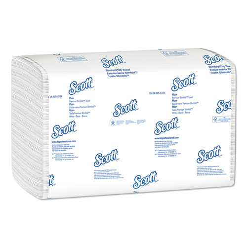 CONTROL SLIMFOLD TOWELS, 7 1/2 X 11 3/5, WHITE, 90/PACK, 24 PACKS/CARTON