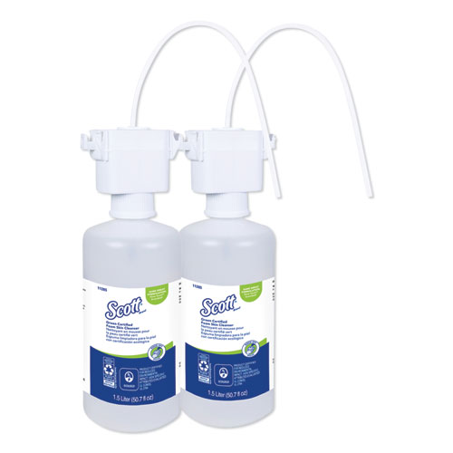 Essential Green Certified Foam Skin Cleanser, Fragrance-Free, 1,500 mL Refill, 2/Carton