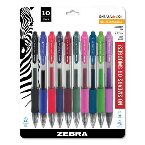 2 Zebra Pen Sarasa Gel Retractable Pen Refill Medium Point Blue zeb87022 