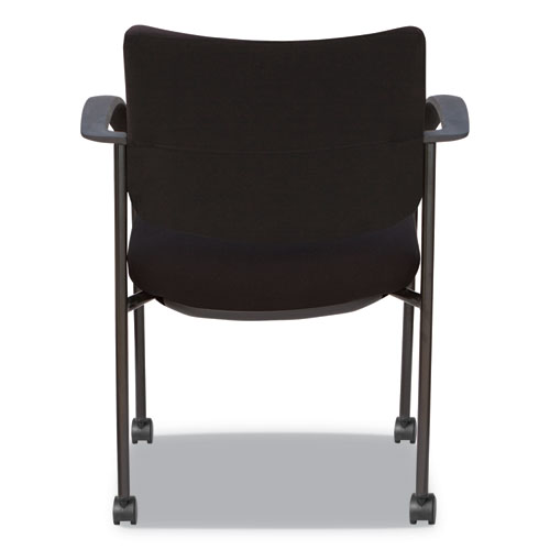 Image of Alera® Iv Series Fabric Back/Seat Guest Chairs, 24.8" X 22.83" X 32.28", Black Seat, Black Back, Black Base, 2/Carton