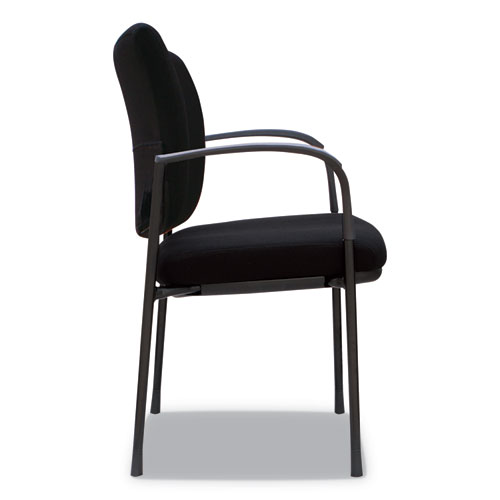 Image of Alera IV Series Fabric Back/Seat Guest Chairs, 24.8" x 22.83" x 32.28", Black Seat, Black Back, Black Base, 2/Carton