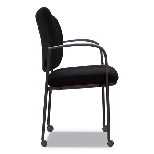 Image of Alera IV Series Fabric Back/Seat Guest Chairs, 24.8" x 22.83" x 32.28", Black Seat, Black Back, Black Base, 2/Carton