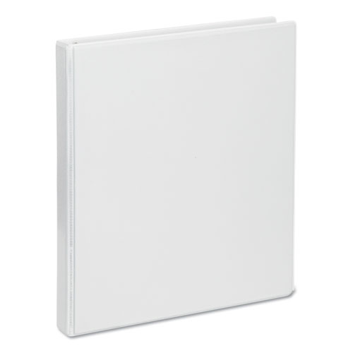 Deluxe Round Ring View Binder, 3 Rings, 0.5 Capacity, 11 x 8.5, White