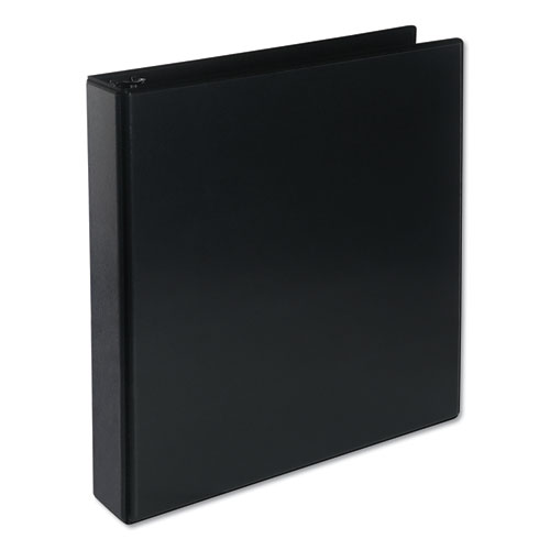 Image of Universal® Deluxe Round Ring View Binder, 3 Rings, 1.5" Capacity, 11 X 8.5, Black
