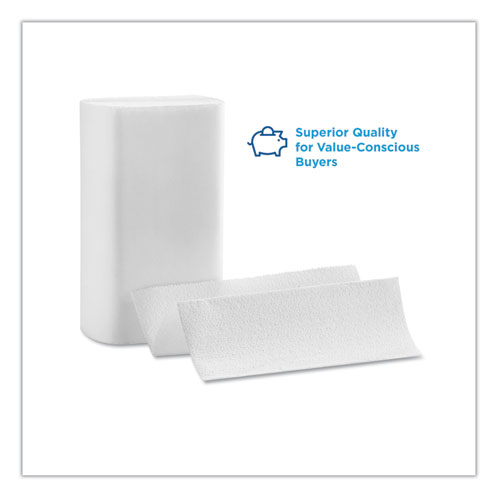 Image of Blue Select Multi-Fold 2 Ply Paper Towel, 9.2 x 9.4, White, 125/Pack, 16 Packs/Carton