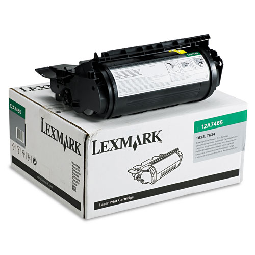 Lexmark™ 12A7465 Return Program Extra High-Yield Toner, 32,000 Page-Yield, Black