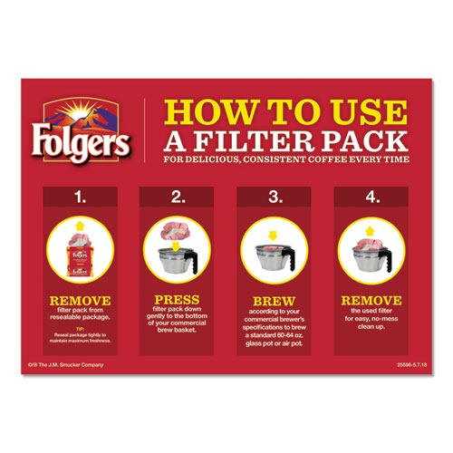 Image of Folgers® Coffee Filter Packs, Classic Roast, .9 Oz, 10 Filters/Pack, 4 Packs/Carton