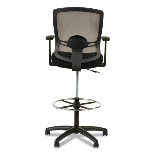 Image of Alera® Etros Series Mesh Stool, Supports Up To 275 Lb, 25.19" To 35.23" Seat Height, Black