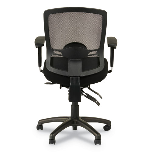 Alera Etros Series Mesh Mid-Back Petite Multifunction Chair, Supports Up to 275 lb, 17.16" to 20.86" Seat Height, Black