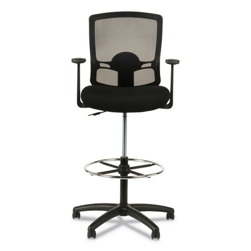 ALERA ETROS SERIES MESH STOOL, 36.13" SEAT HEIGHT, SUPPORTS UP TO 275 LBS, BLACK SEAT/BLACK BACK, BLACK BASE