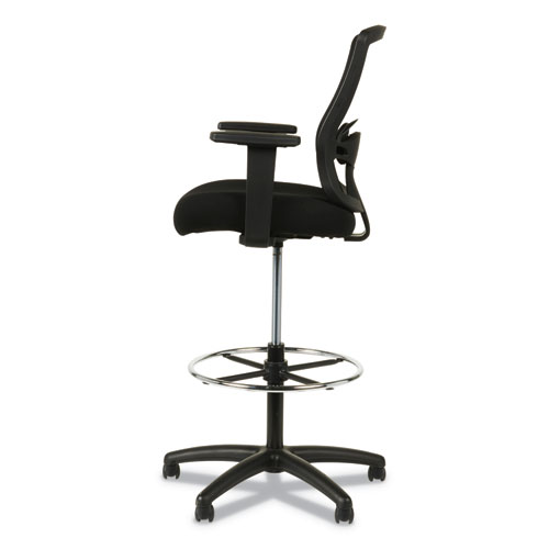 Image of Alera® Etros Series Mesh Stool, Supports Up To 275 Lb, 25.19" To 35.23" Seat Height, Black