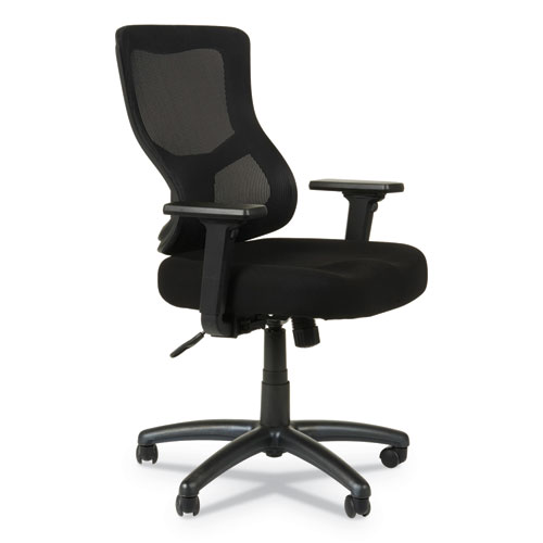 Image of Alera® Elusion Ii Series Mesh Mid-Back Swivel/Tilt Chair, Adjustable Arms, Supports 275Lb, 17.51" To 21.06" Seat Height, Black