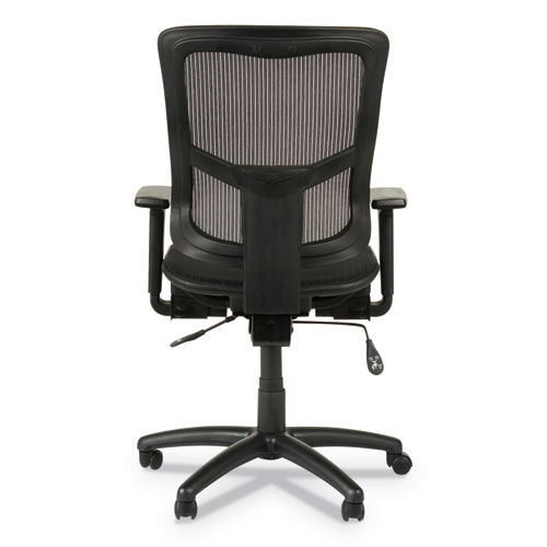 Image of Alera Elusion II Series Suspension Mesh Mid-Back Synchro Seat Slide Chair, Supports 275 lb, 18.11" to 20.35" Seat, Black