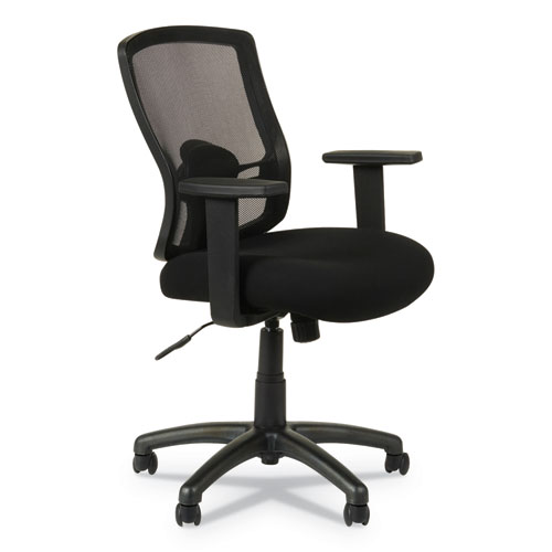 ALERA ETROS SERIES MESH MID-BACK CHAIR, SUPPORTS UP TO 275 LBS, BLACK SEAT/BLACK BACK, BLACK BASE