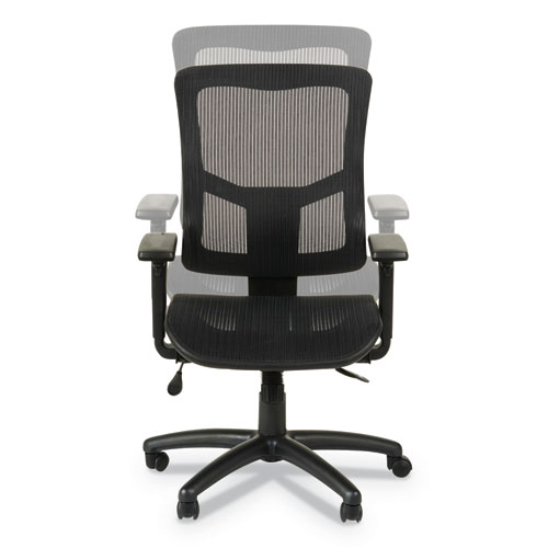 Alera Elusion II Series Suspension Mesh Mid-Back Synchro Seat Slide Chair, Supports 275 lb, 16.34" to 20.35" Seat, Black