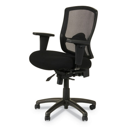 Image of Alera® Etros Series Mesh Mid-Back Petite Multifunction Chair, Supports Up To 275 Lb, 17.16" To 20.86" Seat Height, Black