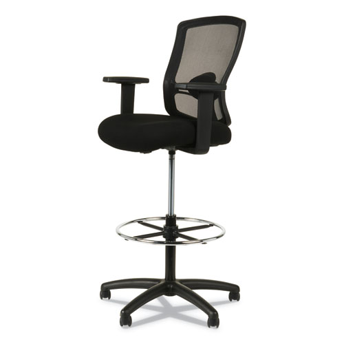 Image of Alera® Etros Series Mesh Stool, Supports Up To 275 Lb, 25.19" To 35.23" Seat Height, Black