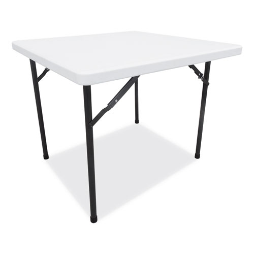 Square Plastic Folding Table, 36w x 36d x 29.25h, White