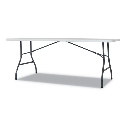 Image of Alera® Fold-In-Half Resin Folding Table, Rectangular, 72W X 29.63D X 29.25H, White