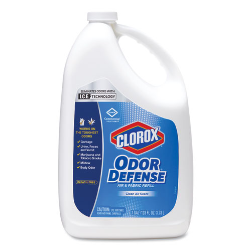 COMMERCIAL SOLUTIONS ODOR DEFENSE AIR/FABRIC SPRAY, CLEAN AIR SCENT, 1 GAL BOTTLE