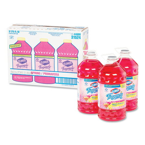 Fraganzia Multi-Purpose Cleaner, Spring Scent, 175 Oz Bottle, 3/carton