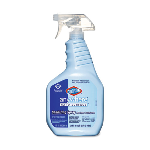 Anywhere Hard Surface Sanitizing Spray, 32oz Spray Bottle, 12/carton