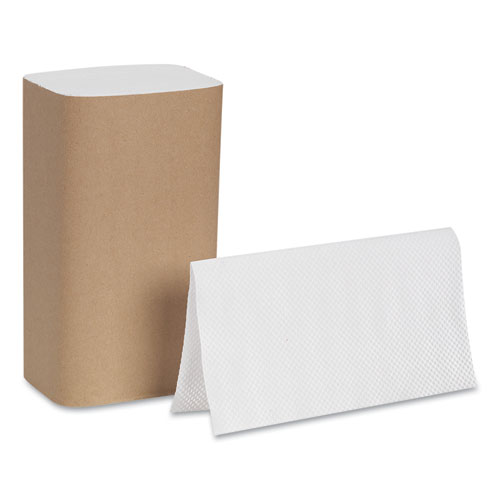 Image of Pacific Blue Basic S-Fold Paper Towels, 1-Ply, 10.25 x 9.25, White, 250/Pack, 16 Packs/Carton