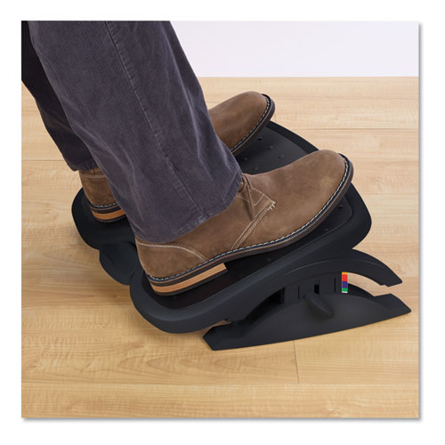 Image of SoleMate Plus Adjustable Footrest with SmartFit System, 21.9w x 3.7d x 14.2h, Black