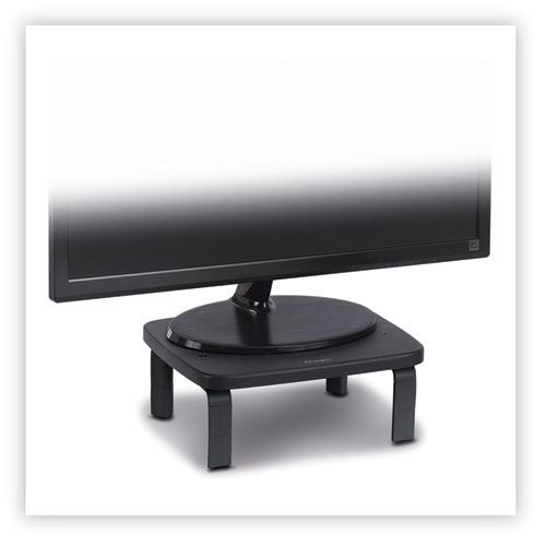Image of SmartFit Monitor Stands, 12.25" x 2.25" x 1.75" to 4.75", Black, Supports 40 lbs