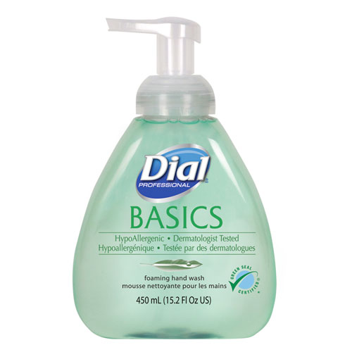 Image of Basics Hypoallergenic Foaming Hand Wash, Honeysuckle, 15.2 oz, 4/Carton