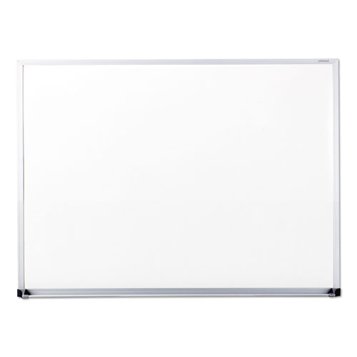 Dry Erase Board, Melamine, 48 x 36, Satin-Finished Aluminum Frame