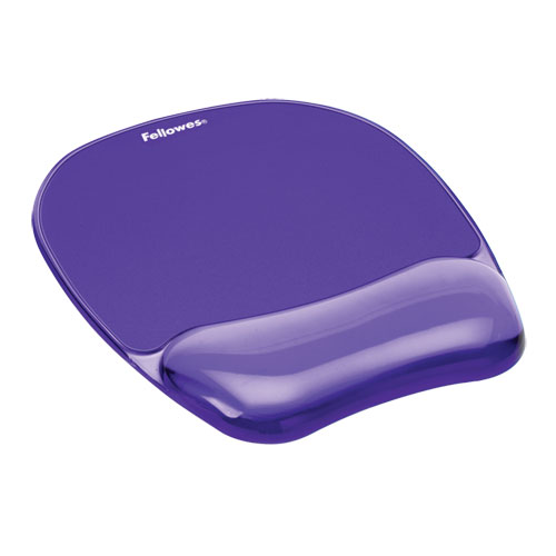 Gel Crystals Mouse Pad with Wrist Rest, 7.87" x 9.18", Purple